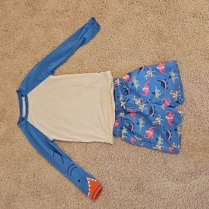 Cat & Jack boys 4T swim trunks and rash guard set